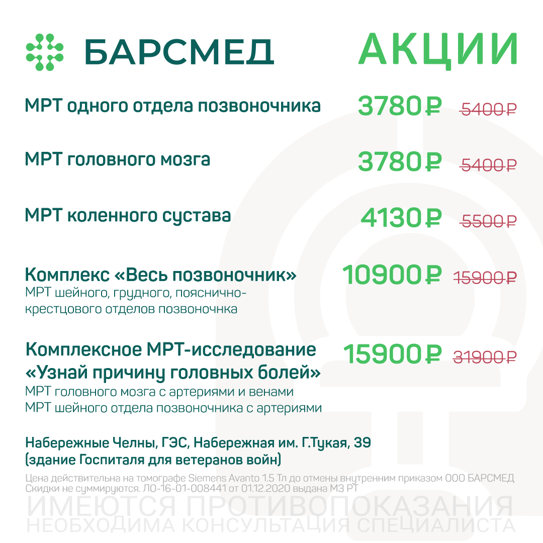 Акция: Комплексное МРТ-исследование